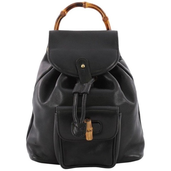 Gucci Handbags - 🔥EUC🔥 Gucci leather bamboo backpack ☆price firm☆